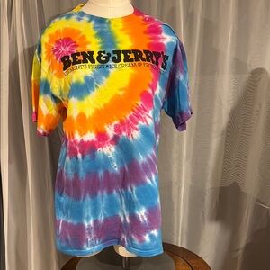 VTG 90s Ben And Jerrys Vermonts Finest Ice‎ Cream Tie Dye Shirt